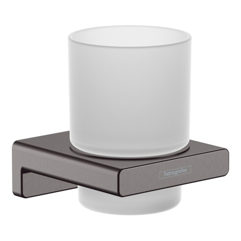 hansgrohe Zahnputzbecher AddStoris m Gl., Wandmont., Met., brush. bla vc