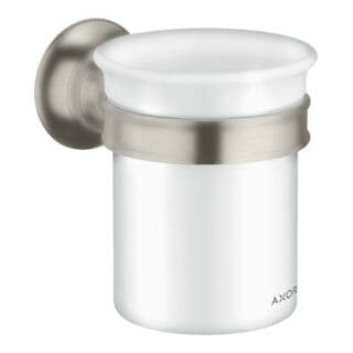 hansgrohe Zahnputzbecher Axor Montreux Gl., Ha. Met., Wandmont., Edelstahl-Optik