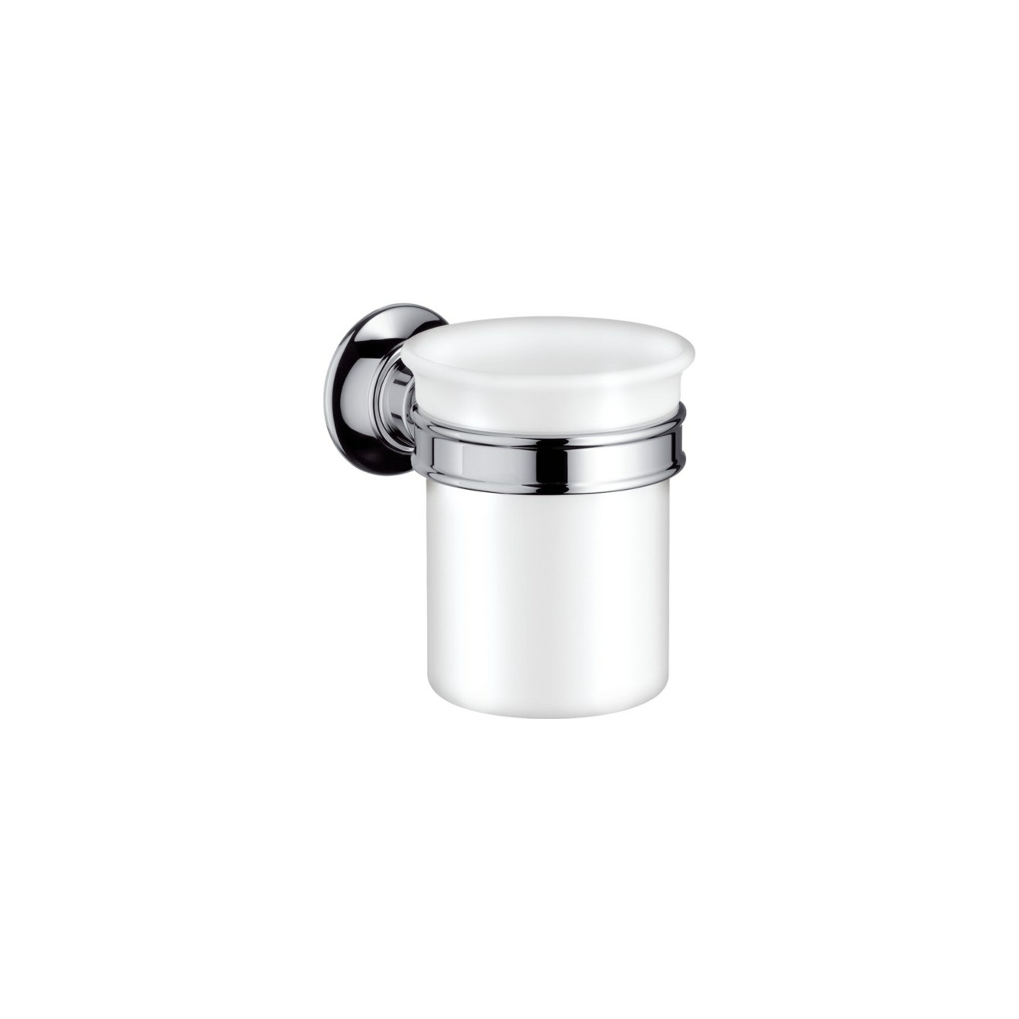 hansgrohe Zahnputzbecher Axor Montreux Glas, Halter Metall, Wandmontage, chrom
