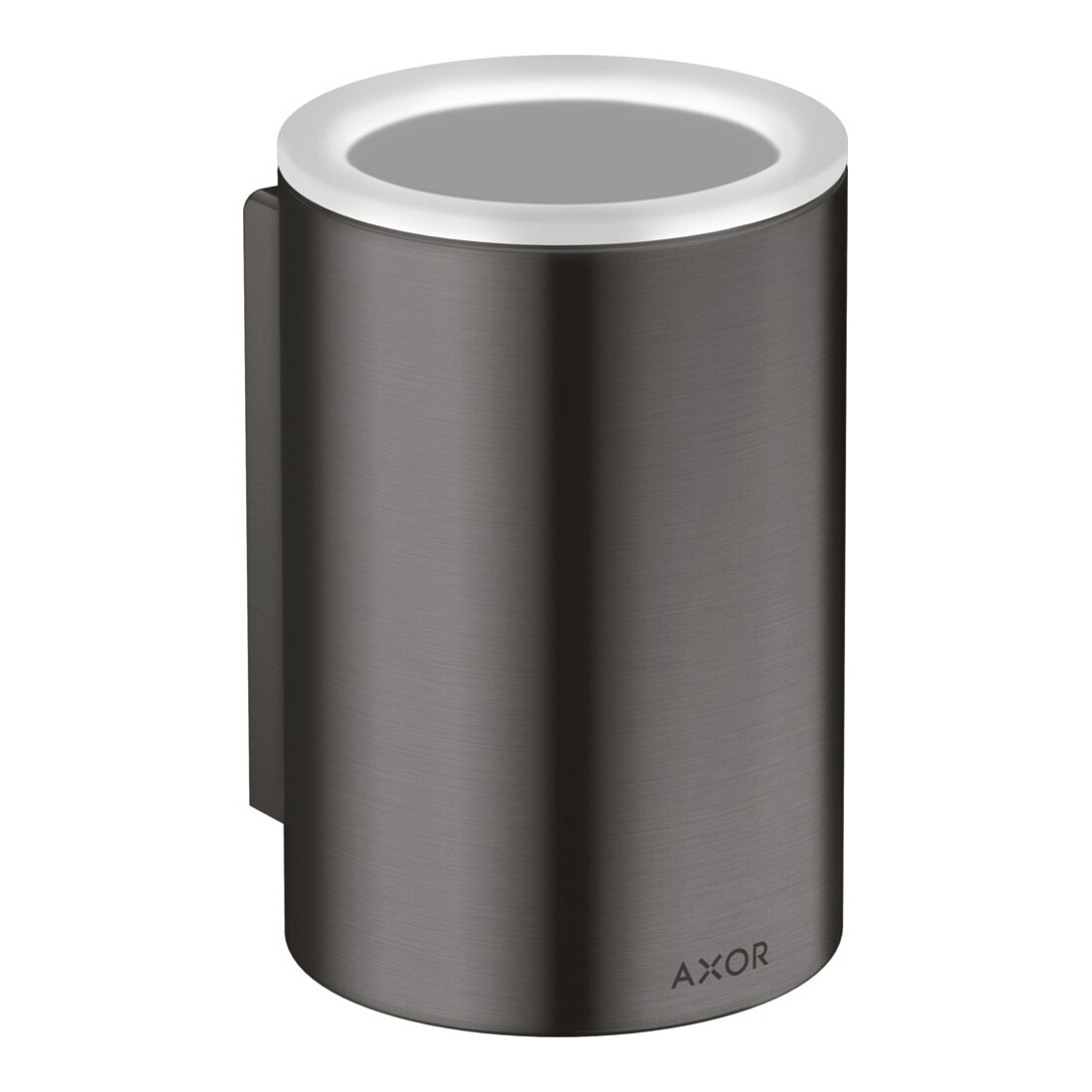 hansgrohe Zahnputzbecher Axor Universal Circular d 76x114mm, Wandmont., brush. bla chrome
