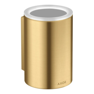 hansgrohe Zahnputzbecher Axor Universal Circular d 76x114mm, Wandmont., brush. gold optic