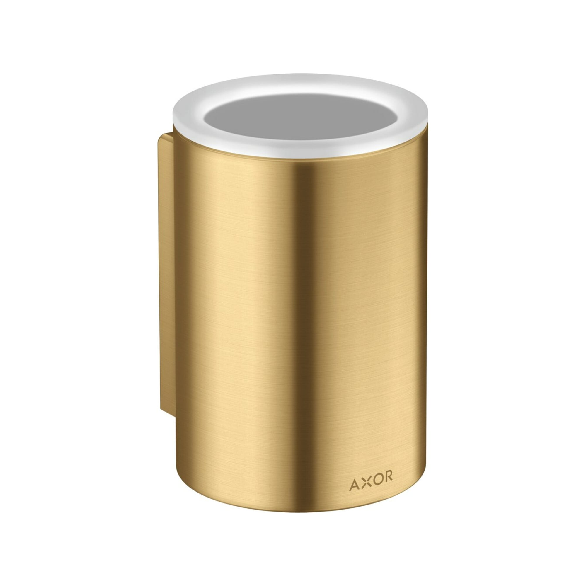 hansgrohe Zahnputzbecher Axor Universal Circular d 76x114mm, Wandmont., brush. gold optic