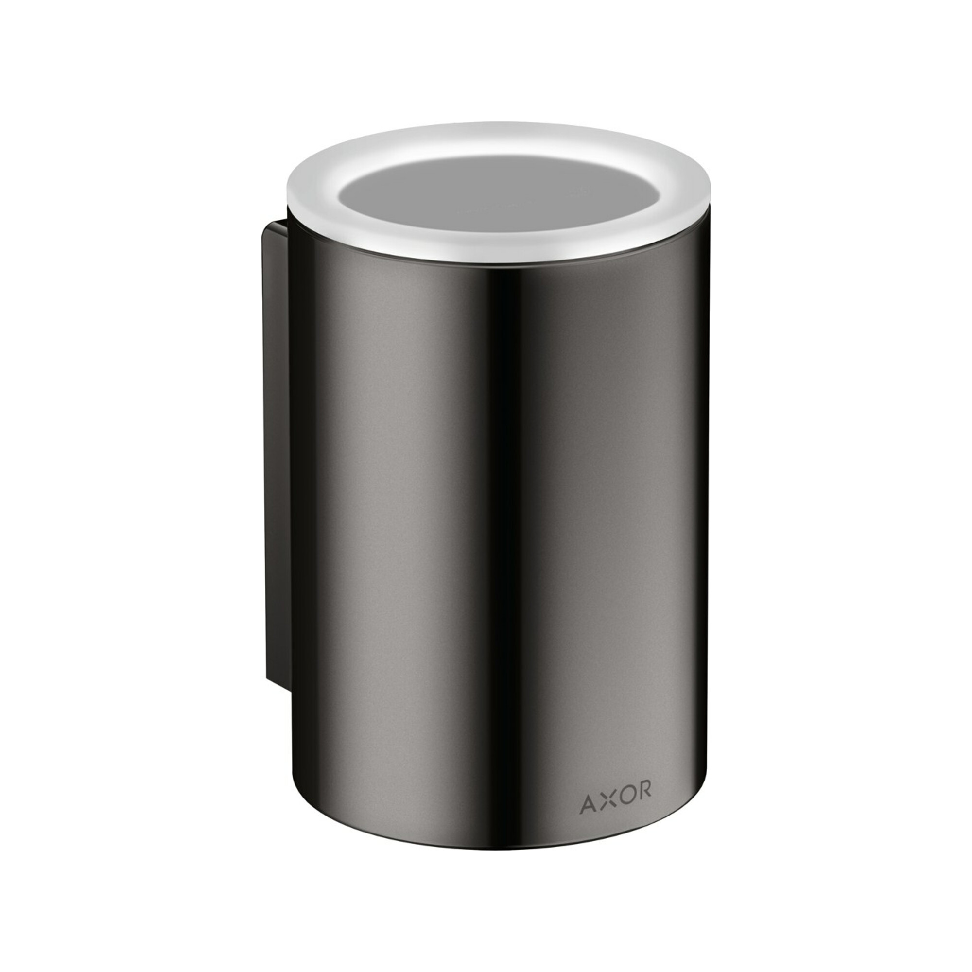 hansgrohe Zahnputzbecher Axor Universal Circular d 76x114mm, Wandmont., pol. black chrome