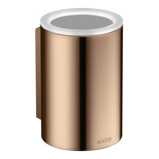 hansgrohe Zahnputzbecher Axor Universal Circular d 76x114mm, Wandmont., polished red gold