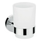hansgrohe Zahnputzbecher Logis Universal Wandmont., Glaseins. Mattglas, Met., chr-1