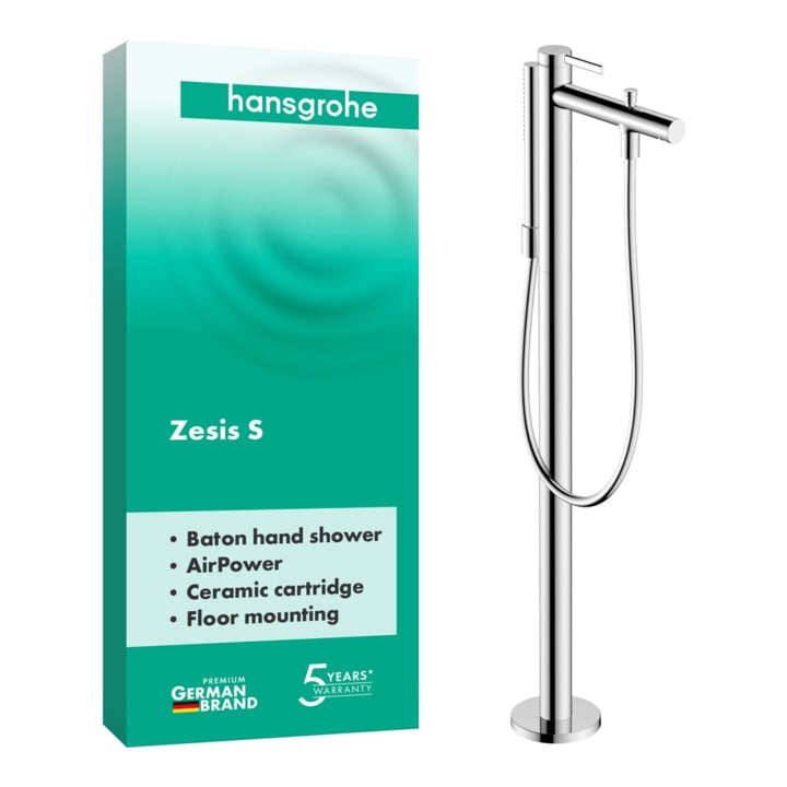 hansgrohe Zesis S badkraan met één hendel, vrijstaand, chroom