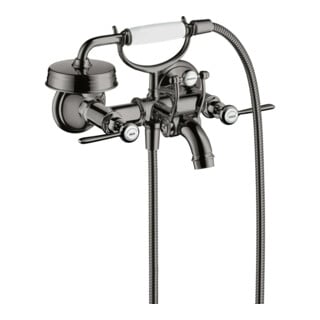 hansgrohe Zwei-Griff-Spültischarmatur Axor Montreux AP, Ausl. 224mm, m Hebelgr., pol. bla vc