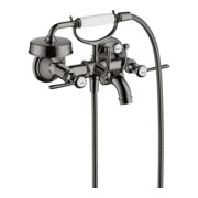 hansgrohe Zwei-Griff-Spültischarmatur Axor Montreux AP, Ausl. 224mm, m Hebelgr., pol. bla vc