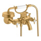 hansgrohe Zwei-Griff-Spültischarmatur Axor Montreux AP, Ausl. 224mm, m Kreuzgr., brush. br-1