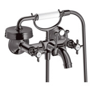 hansgrohe Zwei-Griff-Spültischarmatur Axor Montreux AP, Ausl. 224mm, m Kreuzgr., pol. bla vc
