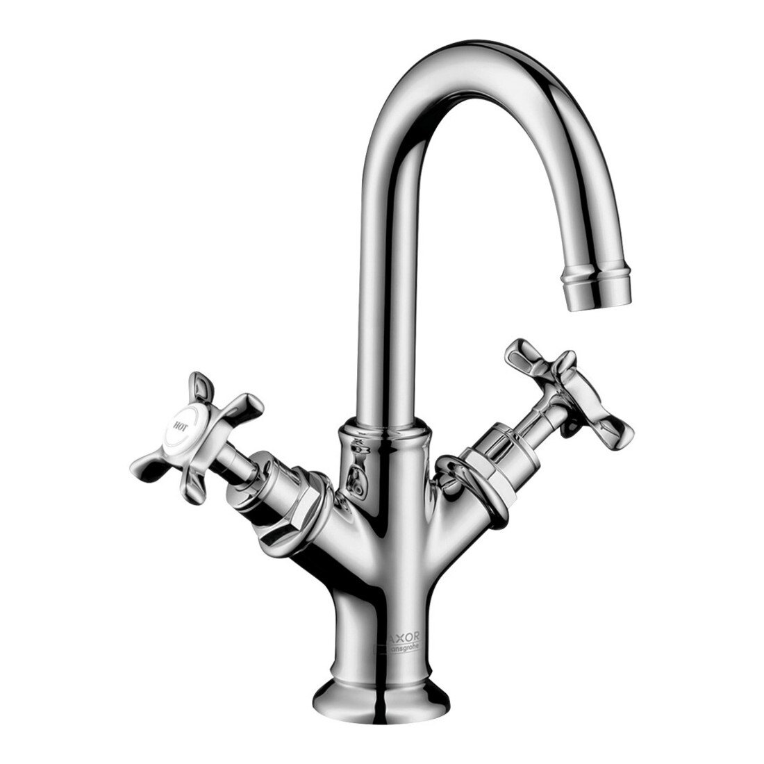 hansgrohe Zwei-Griff-Waschtischarmatur 160 Axor Montreux m Kreuzgr., Zugst.Abl.Gar., f HWB, chrom