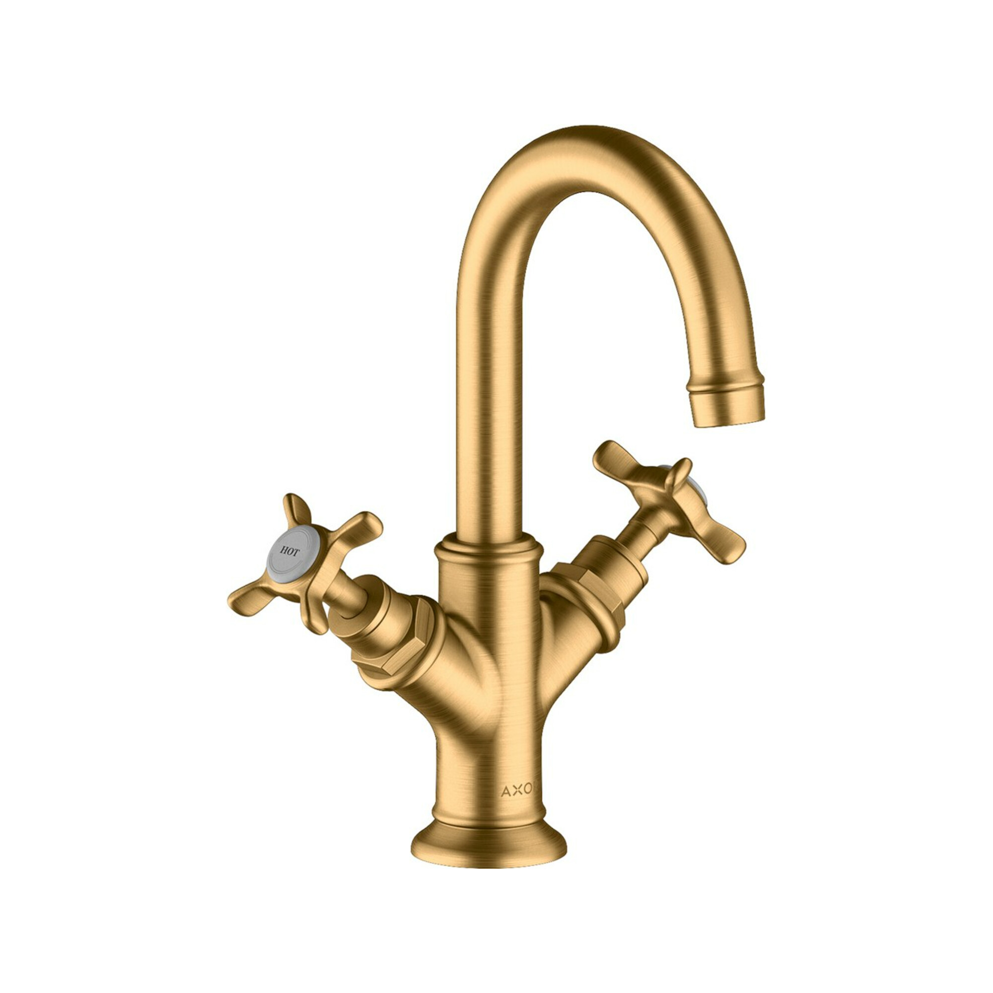 hansgrohe Zwei-Griff-Waschtischarmatur 160 Axor Montreux m KrG, Zugst.Abl.Gar., f HWB, brush. br