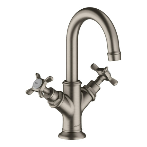 hansgrohe Zwei-Griff-Waschtischarmatur 160 Axor Montreux m KrG, ZugstAblGar, f HWB, Edelstahl-Optik
