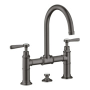 hansgrohe Zwei-Griff-Waschtischarmatur 220 Axor Montreux A 175mm, m H-Gr, ZugstAblGar, b bla vc