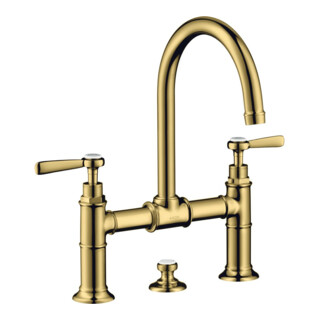 hansgrohe Zwei-Griff-Waschtischarmatur 220 Axor Montreux A 175mm, m H-Gr, ZugstAblGar, po gol opt