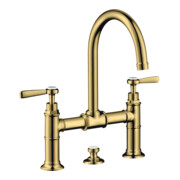 hansgrohe Zwei-Griff-Waschtischarmatur 220 Axor Montreux A 175mm, m H-Gr, ZugstAblGar, po gol opt