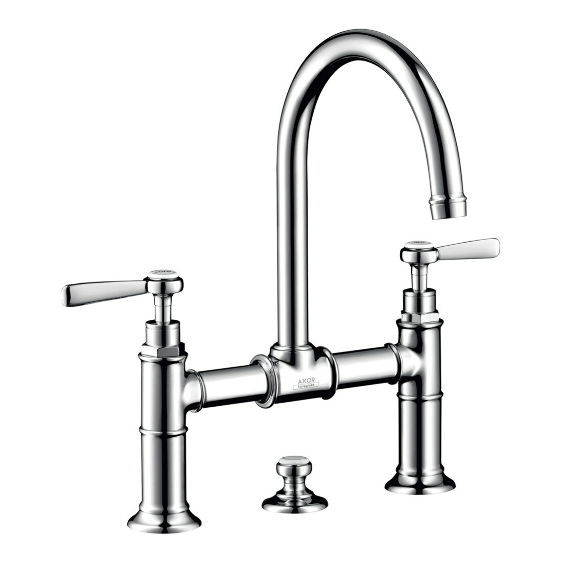 hansgrohe Zwei-Griff-Waschtischarmatur 220 Axor Montreux A 175mm, m Hebelgr., Zugst.Abl.Gar., chr