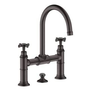 hansgrohe Zwei-Griff-Waschtischarmatur 220 Axor Montreux A 175mm, m Kreuz, ZugstAblGar, b bla vc