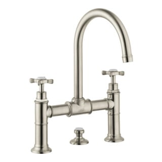 hansgrohe Zwei-Griff-Waschtischarmatur 220 Axor Montreux A 175mm, m Kreuz, ZugstAblGar, b ni.