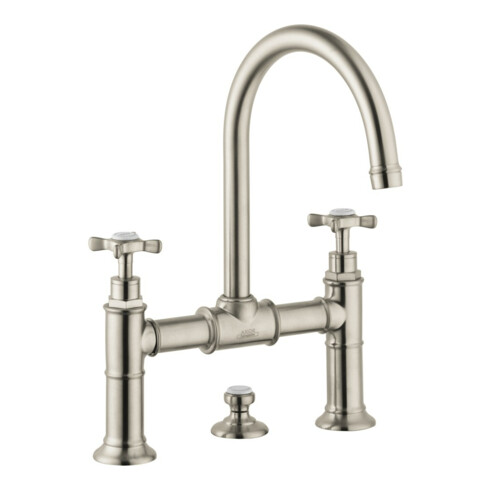 hansgrohe Zwei-Griff-Waschtischarmatur 220 Axor Montreux A 175mm, m Kreuz, ZugstAblGar, b ni.