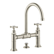 hansgrohe Zwei-Griff-Waschtischarmatur 220 Axor Montreux A 175mm, m Kreuz, ZugstAblGar, b ni.