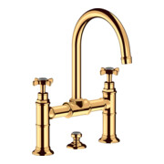hansgrohe Zwei-Griff-Waschtischarmatur 220 Axor Montreux A 175mm, m Kreuz, ZugstAblGar, po g opt