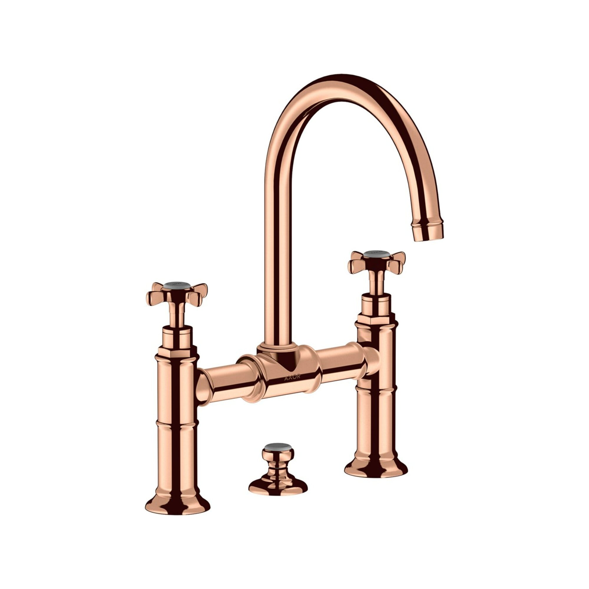 hansgrohe Zwei-Griff-Waschtischarmatur 220 Axor Montreux A 175mm, m Kreuz, ZugstAblGar, po r gol