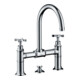 hansgrohe Zwei-Griff-Waschtischarmatur 220 Axor Montreux A 175mm, m Kreuzgr., Zugst.Abl.Gar., chr-1