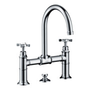 hansgrohe Zwei-Griff-Waschtischarmatur 220 Axor Montreux A 175mm, m Kreuzgr., Zugst.Abl.Gar., chr