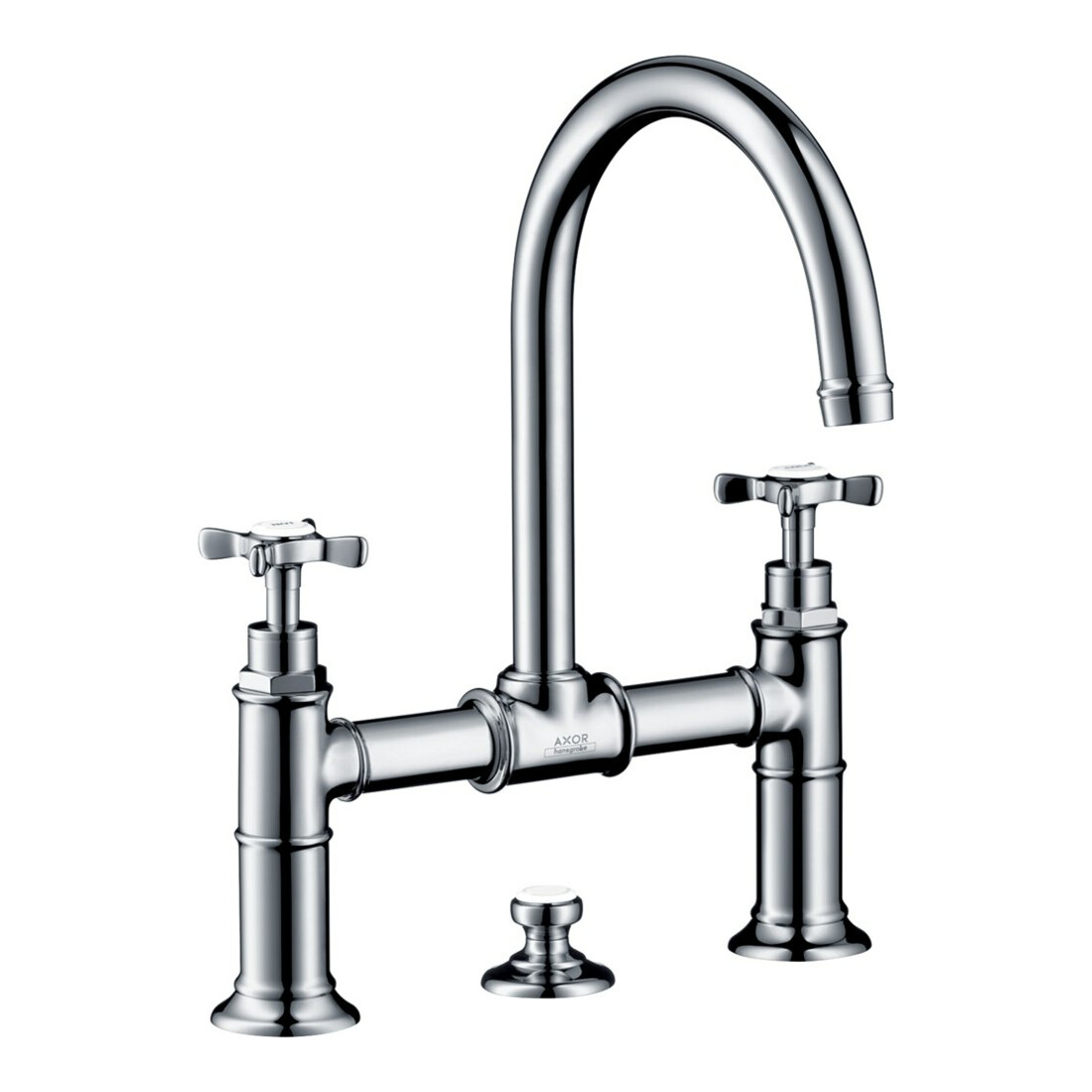 hansgrohe Zwei-Griff-Waschtischarmatur 220 Axor Montreux A 175mm, m Kreuzgr., Zugst.Abl.Gar., chr