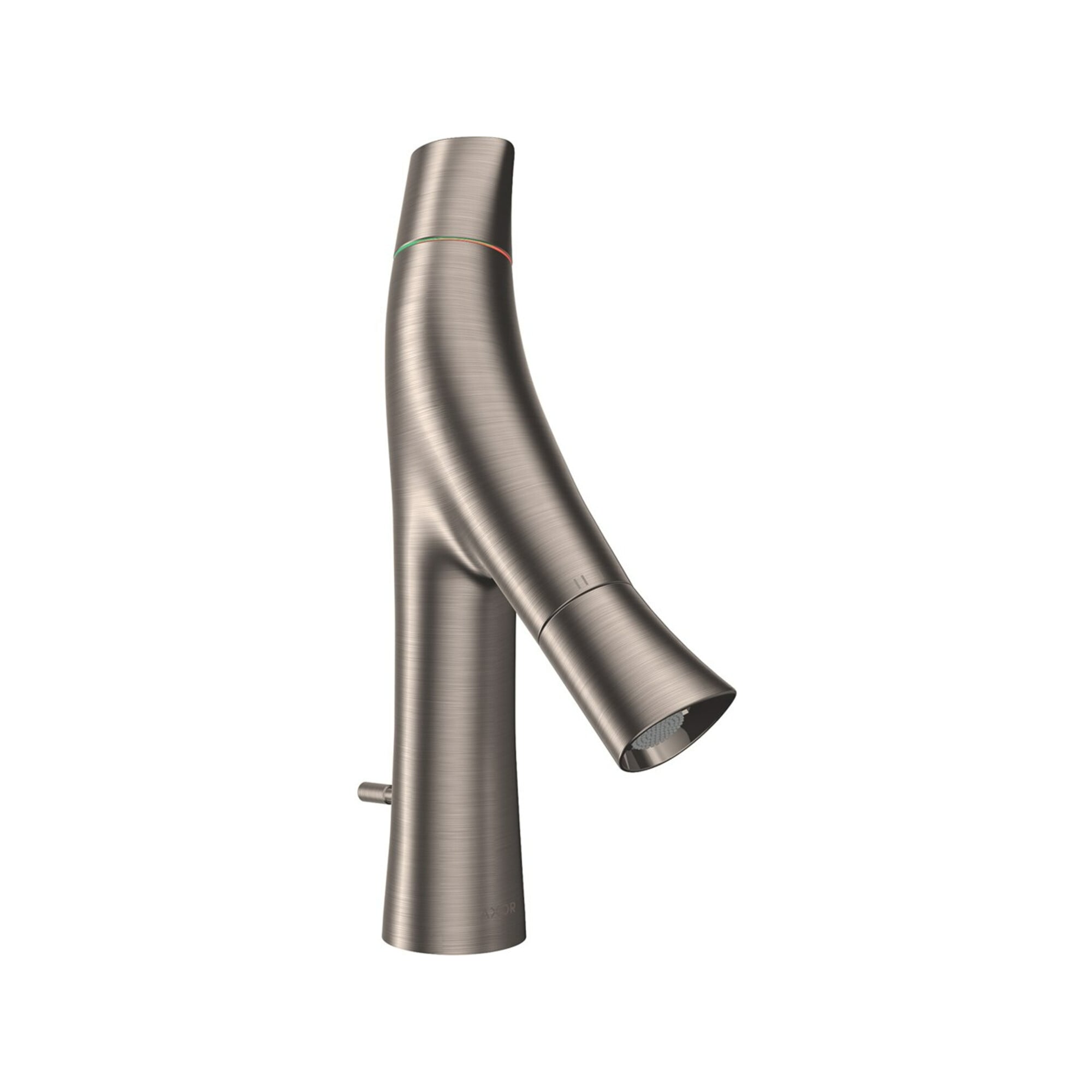 hansgrohe Zwei-Griff-Waschtischarmatur 80 Axor Starck Organic A 116mm, m Zugst.Abl.Gar., Edelstahl-Optik