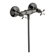 hansgrohe Zweigriff-Brausearmatur Axor Montreux AP, 1 Verbr., m Kreuzgr., pol. bla vc
