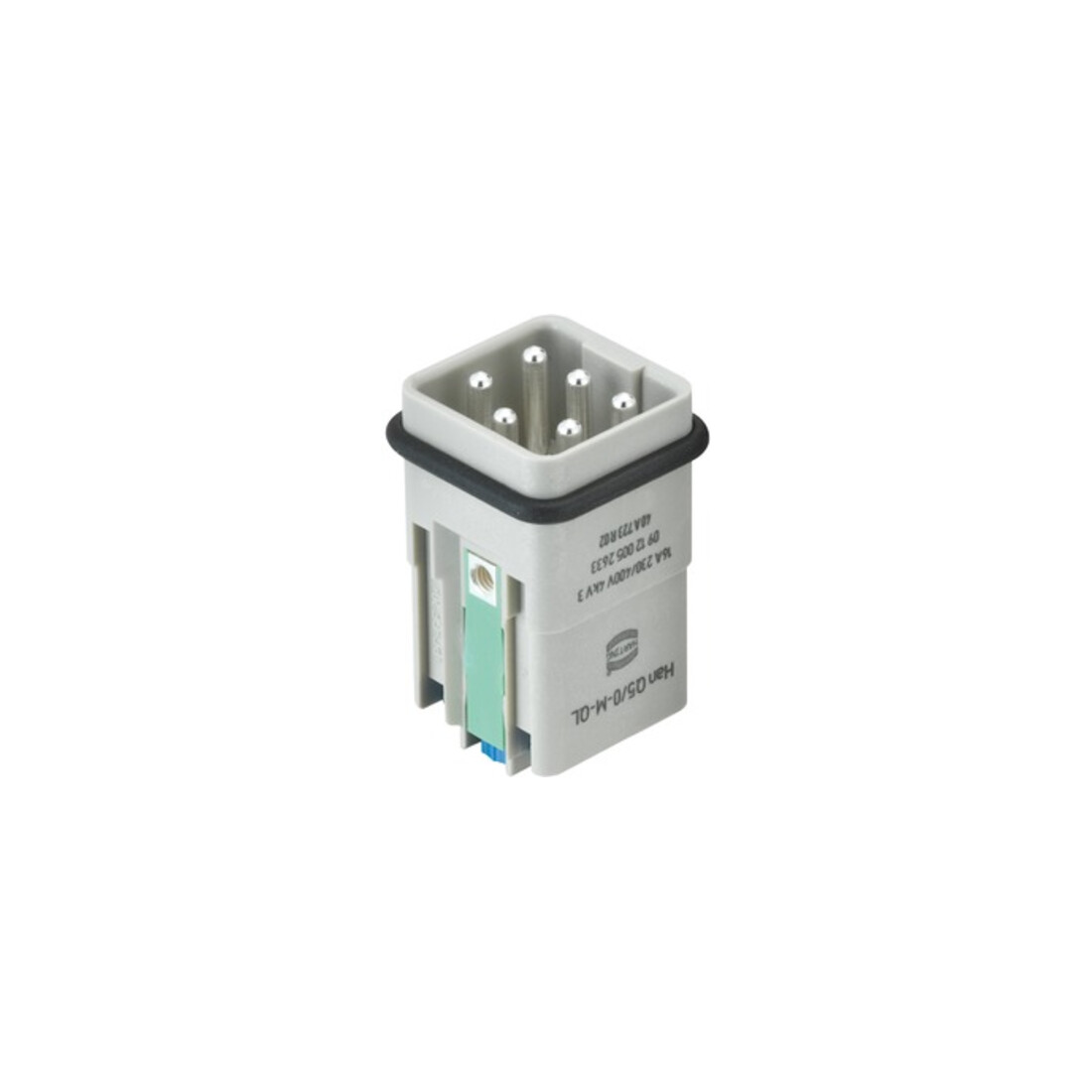 Harting Insert de broche Han Q5/0-M-QL 1,5 mm 09120052634
