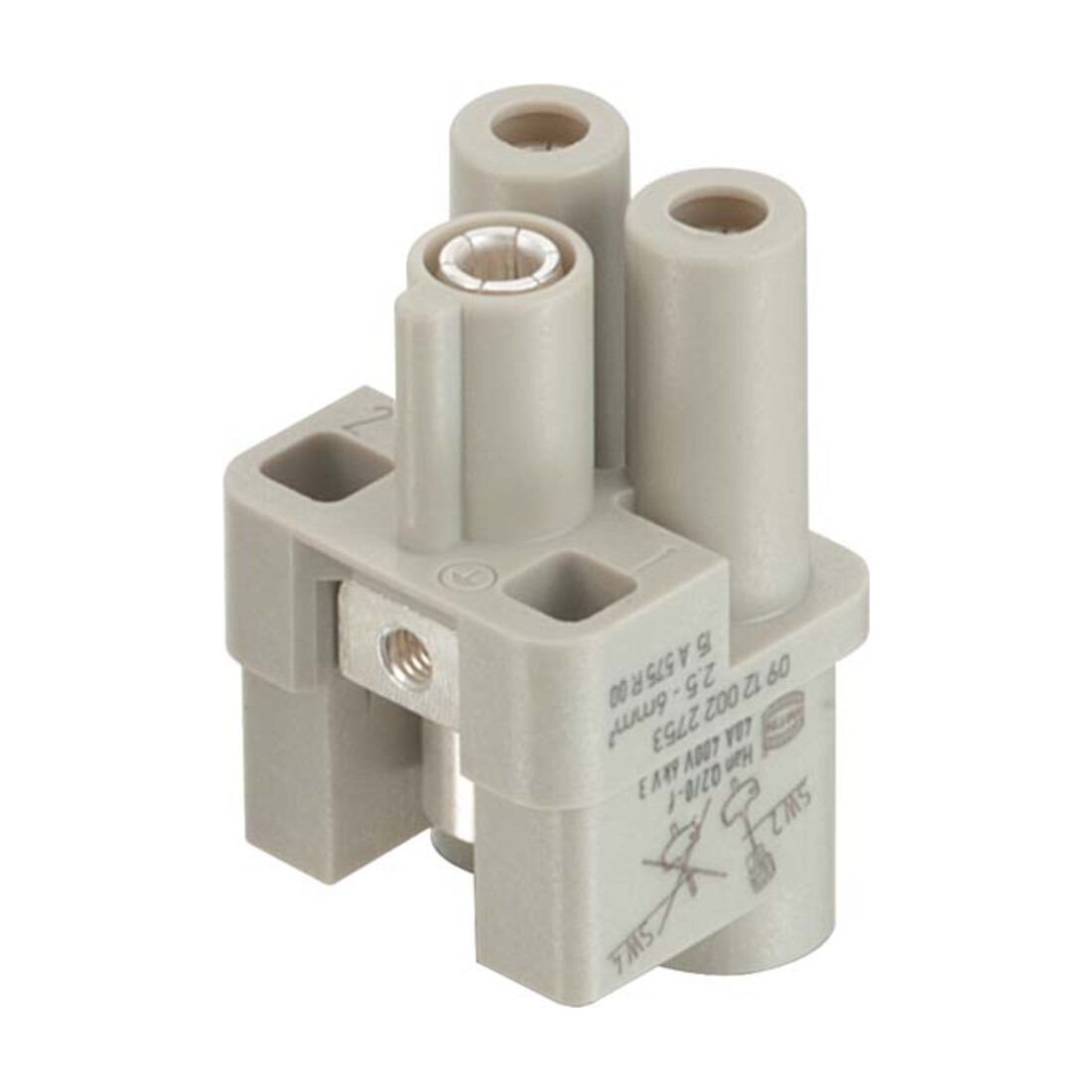 Harting Insert de prise Han Q 2/0 2,5-6 mm² 09120022753