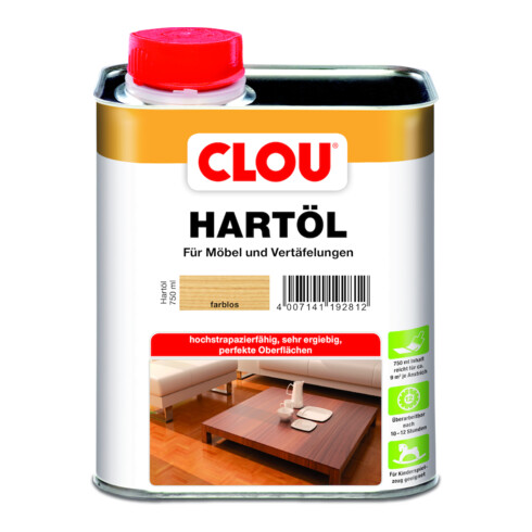 Hartöl farblos 750 ml Dose CLOU