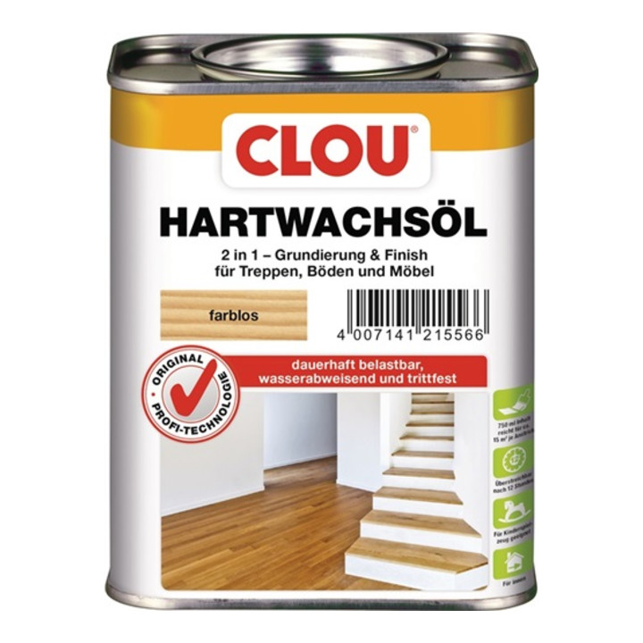 Hartwachs-Öl flüssig farblos 0,75l Dose CLOU