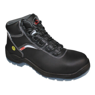Hase Chaussure de sécurité haute S3 Arona-ESD cuir bovin, noir