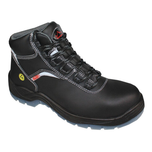 Hase Chaussure de sécurité haute S3 Arona-ESD cuir bovin, noir