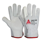 Hase Driver Combi Gants de montage en cuir nappa/cuir fendu de vache Taille 9