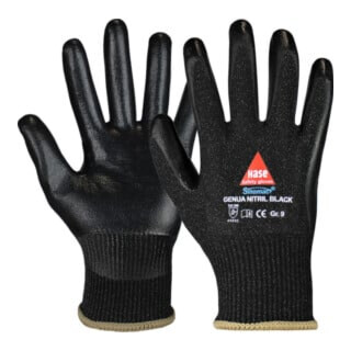 Hase Genua Nitrile Black Gants anti-coupure en fil hybride Sinomac®