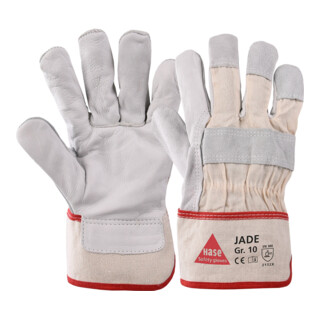 Hase JADE, Gants de travail en cuir de bovin fendu et pleine fleur