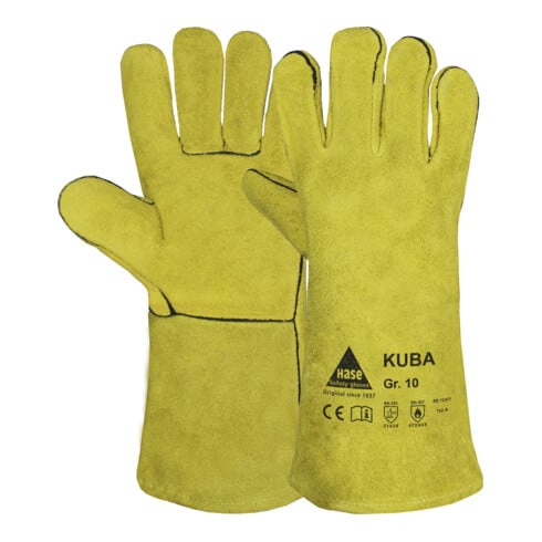 Hase Gants de soudeur KUBA I en cuir de bovin fendu