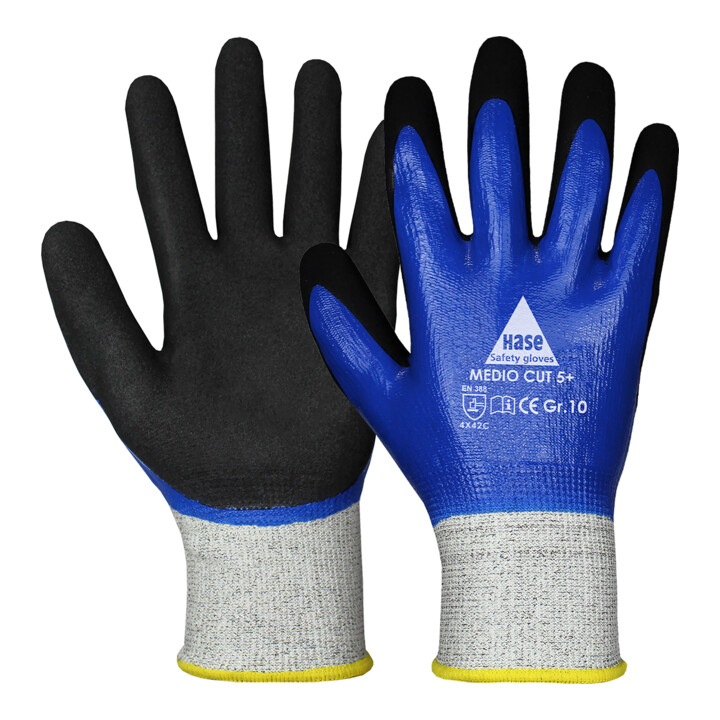 Hase MEDIO CUT 5+, Gant de montage résistant aux coupures, nitrile, taille 7