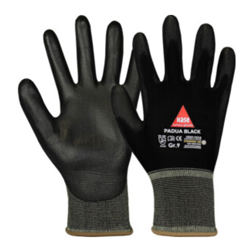 Hase Montagehandschuhe Padua Black Nylon