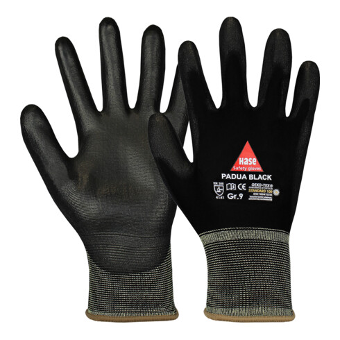 Hase Montagehandschuhe Padua Black Nylon