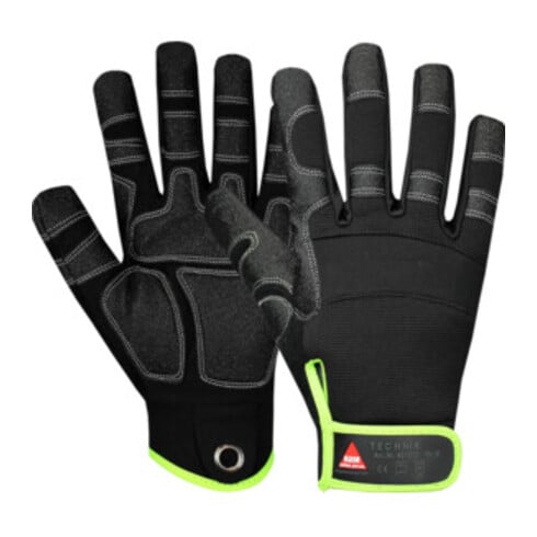 Hase Montagehandschuhe Technik, 5 Finger HiTech-Synthetikleder
