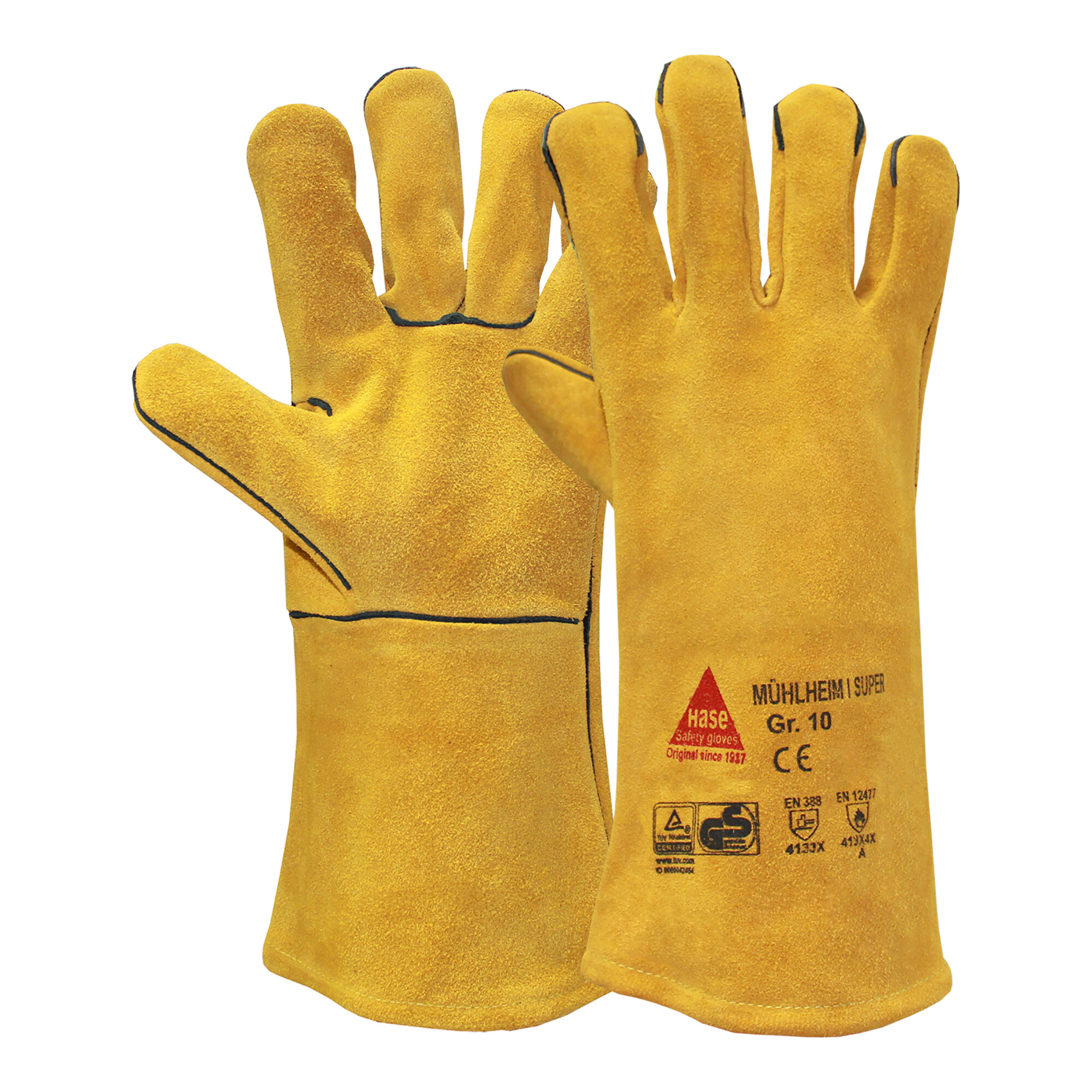 Hase Mühlheim I Super Schweißerhandschuh aus Rindspaltleder Größe 9
