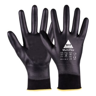 Hase Multiflex Chemikalienschutzhandschuh Typ C aus Nylon/PU Größe 7