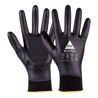 Hase Multiflex Chemikalienschutzhandschuh Typ C aus Nylon/PU Größe 8