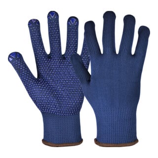 Hase Namur Blue Gants de travail en tricot coton/polyester